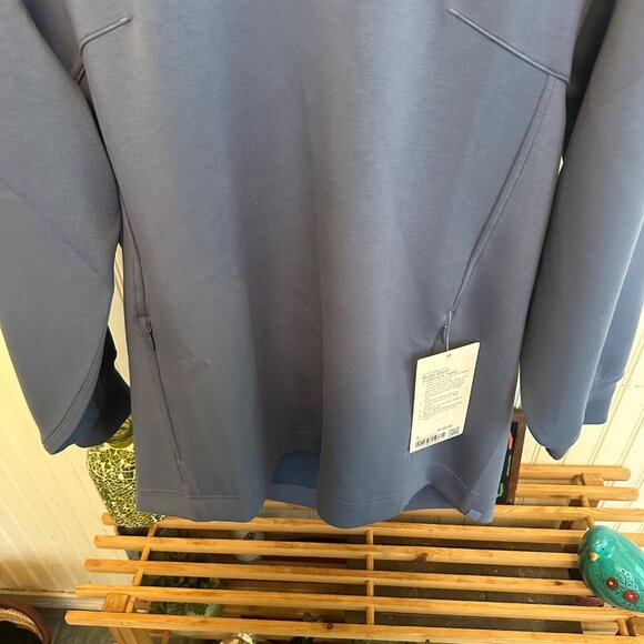 Lululemon NWT M Womens Blue Mock Neck Pullover With Side Pockets Size M - Picture 5 of 9